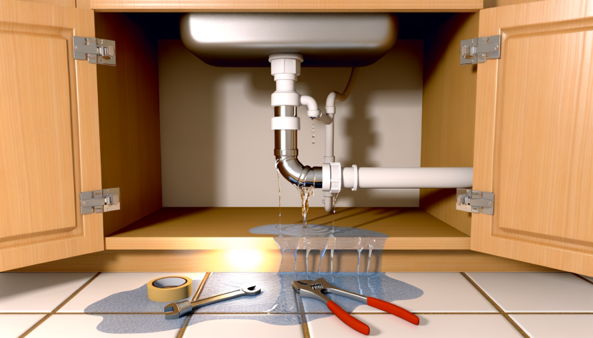 How to Fix A Leaking Pipe Under The Kitchen Sink?
