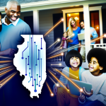 Featured image showing fiber internet connectivity for homes in Illinois