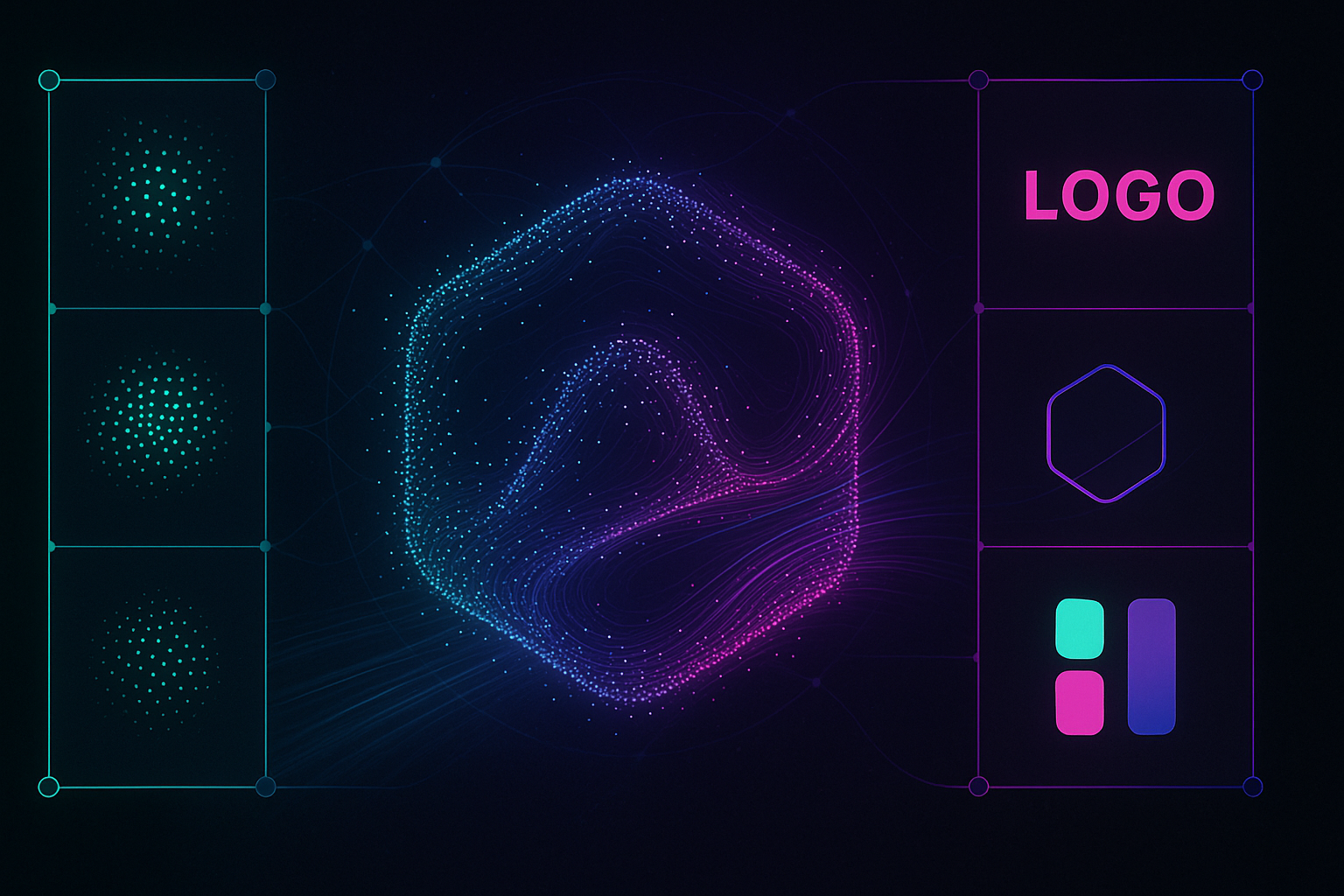 Texture and patterns logo example - closing section image