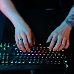 Person Using a Keyboard