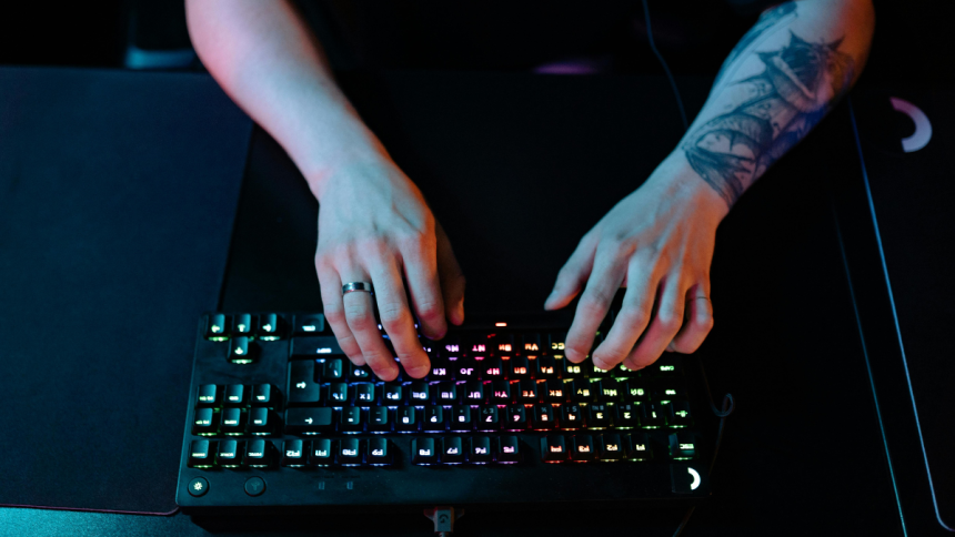 Person Using a Keyboard