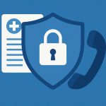 Secure phone communication safeguarding patient information in medical answering service setting