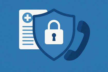 Secure phone communication safeguarding patient information in medical answering service setting