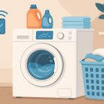 Smart washing machine with digital controls simplifying modern laundry routines