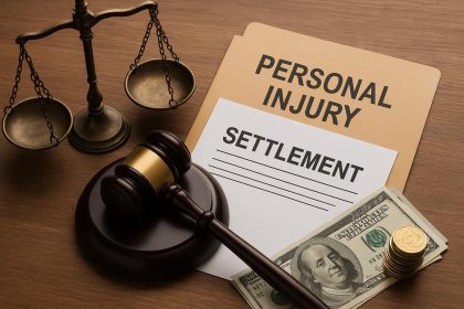 Legal documents and gavel highlighting personal injury settlement negotiation and attorney support