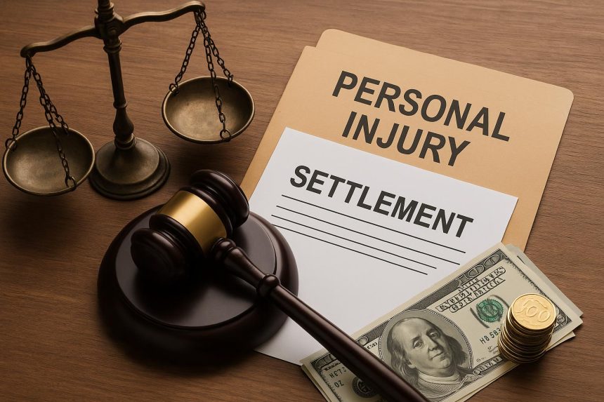Legal documents and gavel highlighting personal injury settlement negotiation and attorney support