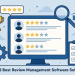 Top review management software dashboard with analytics charts and customer feedback summary