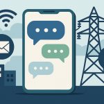 Customer communication platform dashboard for utilities sector with analytics and messaging tools