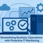 Dashboard displaying real-time analytics and alerts for proactive IT monitoring in business operations