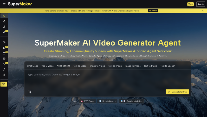 Image 1 of Revolutionize Your AI Creations: Experience Google Nano Banana Model on SuperMaker AI