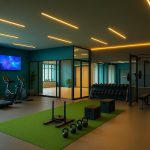 Motivating commercial gym with zones