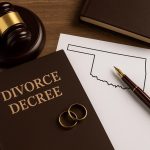 Attorney assisting with divorce paperwork for smoother filing process in Oklahoma courtroom