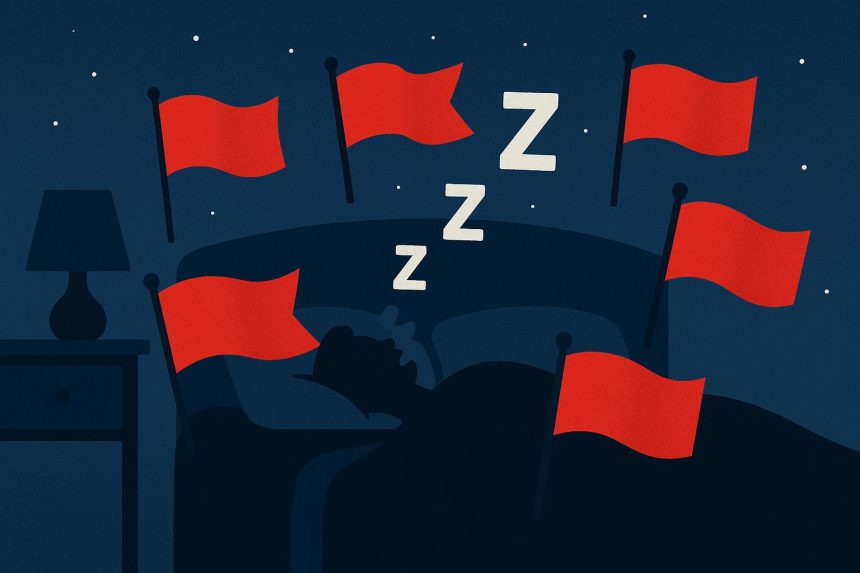 Person sleeping in bed with visible snoring, highlighting potential health risks of snoring