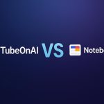 TubeOnAI and NotebookLM logos side by side representing AI-powered video research platforms comparison