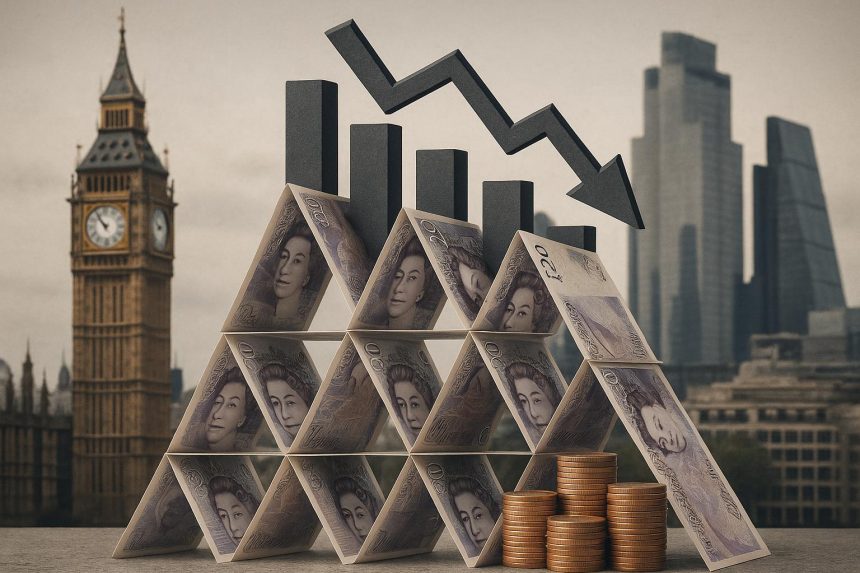 London Finance Company office exterior with financial charts symbolizing Ponzi scheme operations