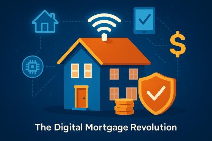 Smart home with digital mortgage technology, representing the future of home lending innovation