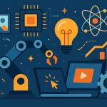 Digital collaboration tools and innovative tech devices symbolizing creative business innovation