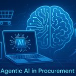 Futuristic AI technology streamlining procurement processes and supply chain management