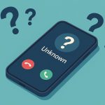 Smartphone displaying incoming call from unknown number, highlighting caller identification concept