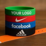 Colorful branded wristbands arranged for event promotion and identification purposes