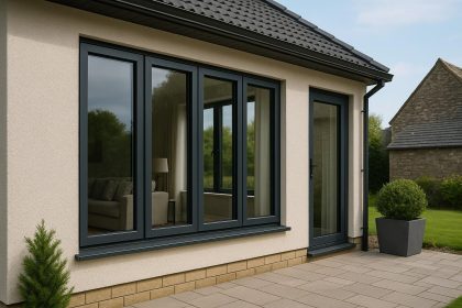 Triple glazed aluminium windows installed in a modern Scottish home for superior energy efficiency