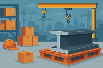 Construction materials stored on-site for early procurement to prevent long-lead project delays