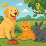 Happy dog playing in a sunny park, representing tips for a healthy and joyful pet lifestyle