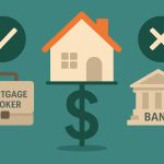 Mortgage broker consulting clients about home loan options versus traditional bank services