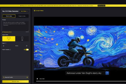 Image 1 of VEOE AI: Turn Your Words and Images into Cinematic Videos with Veo 3