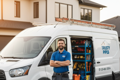 Plumber holding toolbox and pipe wrench, symbolizing essential insurance coverage for plumbers