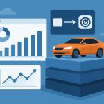 Modern analytics dashboard displaying car sales and attribution data for car dealerships