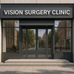 Modern vision surgery clinic exterior in London with clear signage and welcoming entrance