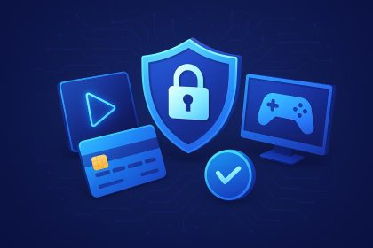 Secure payment gateway illustration for digital entertainment industry technology advancements