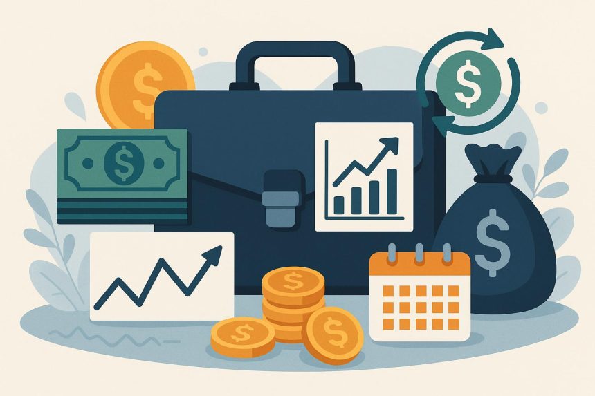 Graphs and charts illustrating financial planning strategies for managing variable income
