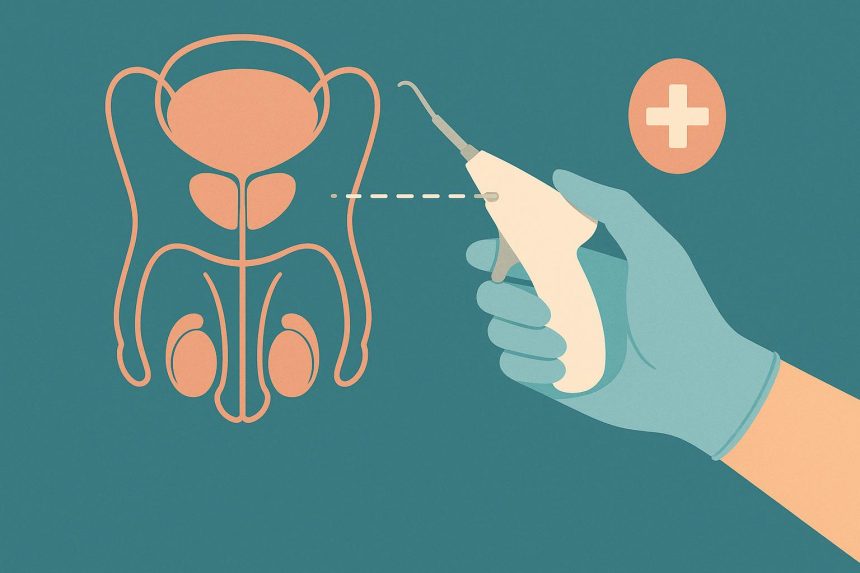 Modern vasectomy tools and painless procedure preparation in a clinical healthcare setting