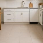 Modern kitchen with durable, easy-to-clean tiles ideal for busy family homes