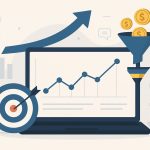 Conversion tracking dashboard displaying website analytics and performance metrics for optimization