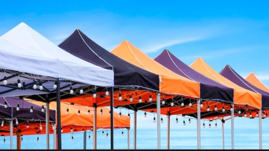 Image 1 of 7 Ways to Turn a Branded Tent Into More Than Shelter at Trade Shows