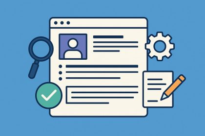 Modern digital resume template displayed on a computer screen for effective job applications