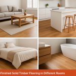 Pre-finished solid timber flooring showcased in various home rooms for best and worst placement