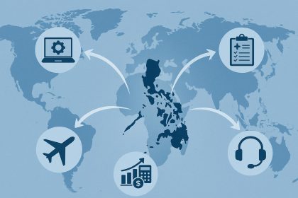 Remote Filipino professionals collaborating virtually to support diverse global industries