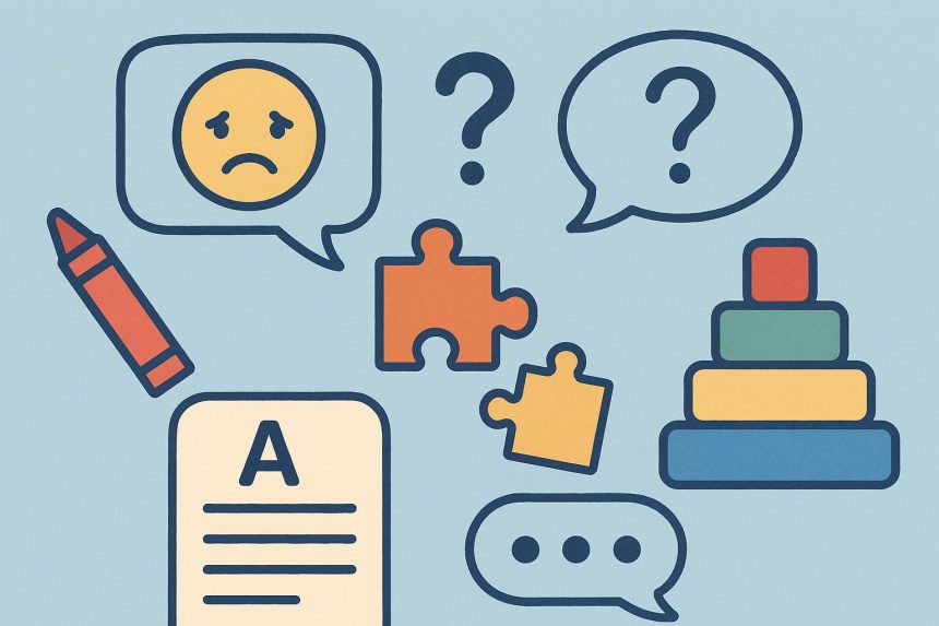 Child using communication cards with a speech therapist to improve language and social skills