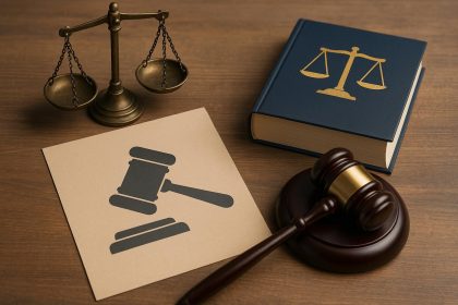 Gavel and law book symbolizing legal guidance for first-time offenders in the justice system