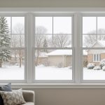 Modern Canadian home with energy-efficient windows, double glazing, and stylish window treatments
