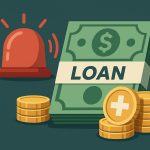 Application form, calculator, and cash representing urgent personal loan for emergency expenses
