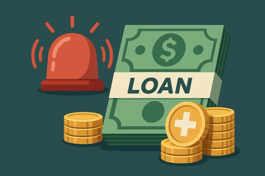 Application form, calculator, and cash representing urgent personal loan for emergency expenses