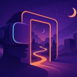 Immersive virtual reality scene illustrating innovative storytelling experience design