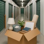 Rows of self storage units with secure doors, illustrating efficient space solutions for homeowners
