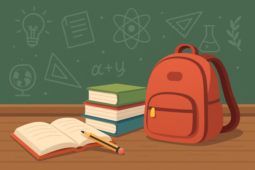 Stack of textbooks, notebooks, and study supplies on a desk representing student success strategies