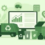 Dashboard screens showcasing top waste management software platforms comparison chart